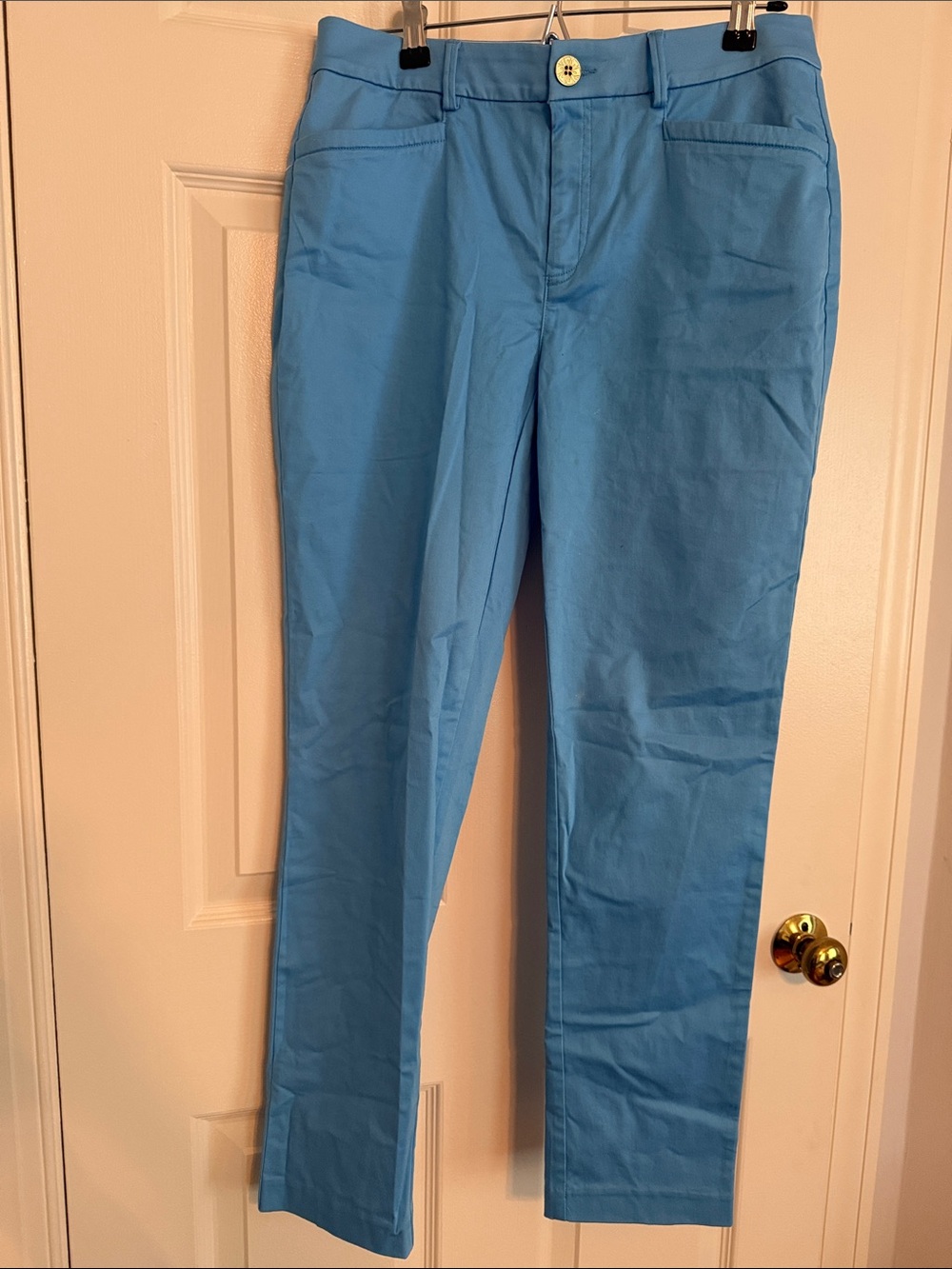 Lilly Pulitzer Turquoise and Cream Waistband Pants